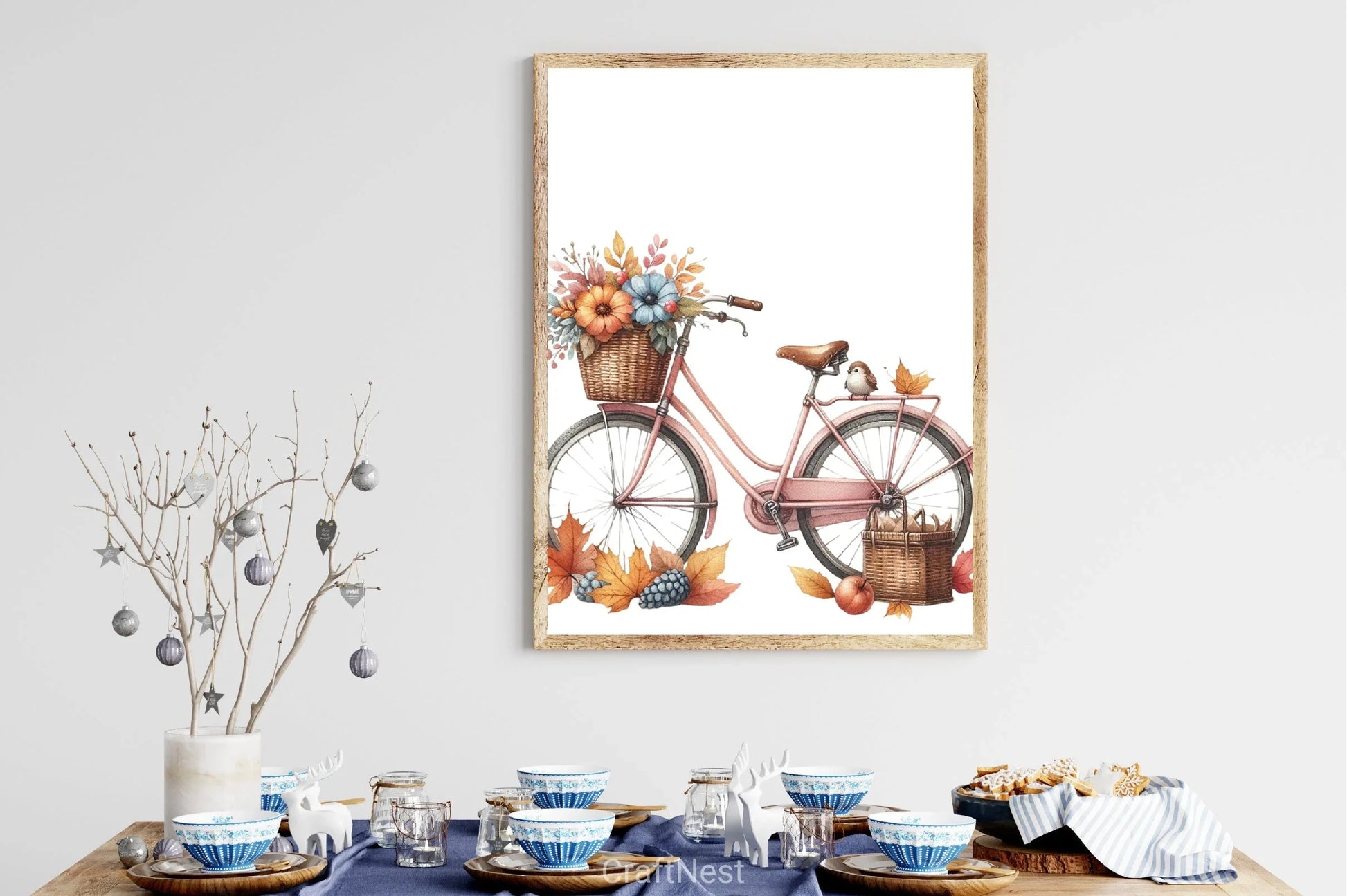 Autumn Vintage Bicycle Clipart Bundle - CraftNest - Digital Crafting and Art