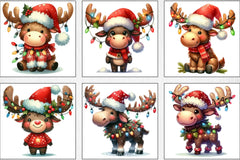 Christmas Moose Clipart Bundle - CraftNest - Digital Crafting and Art