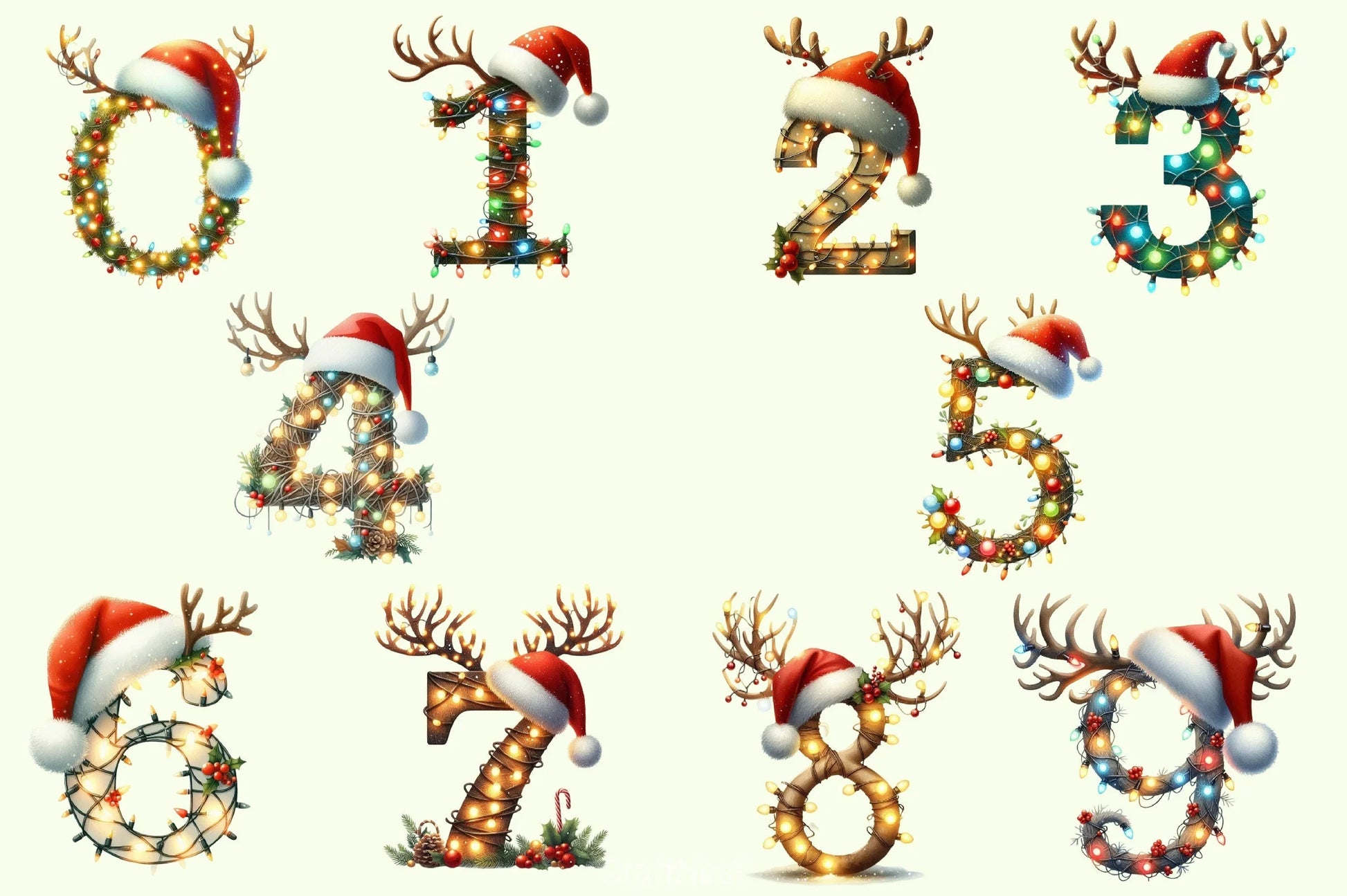 Christmas Alphabet Clipart Bundle - CraftNest - Digital Crafting and Art