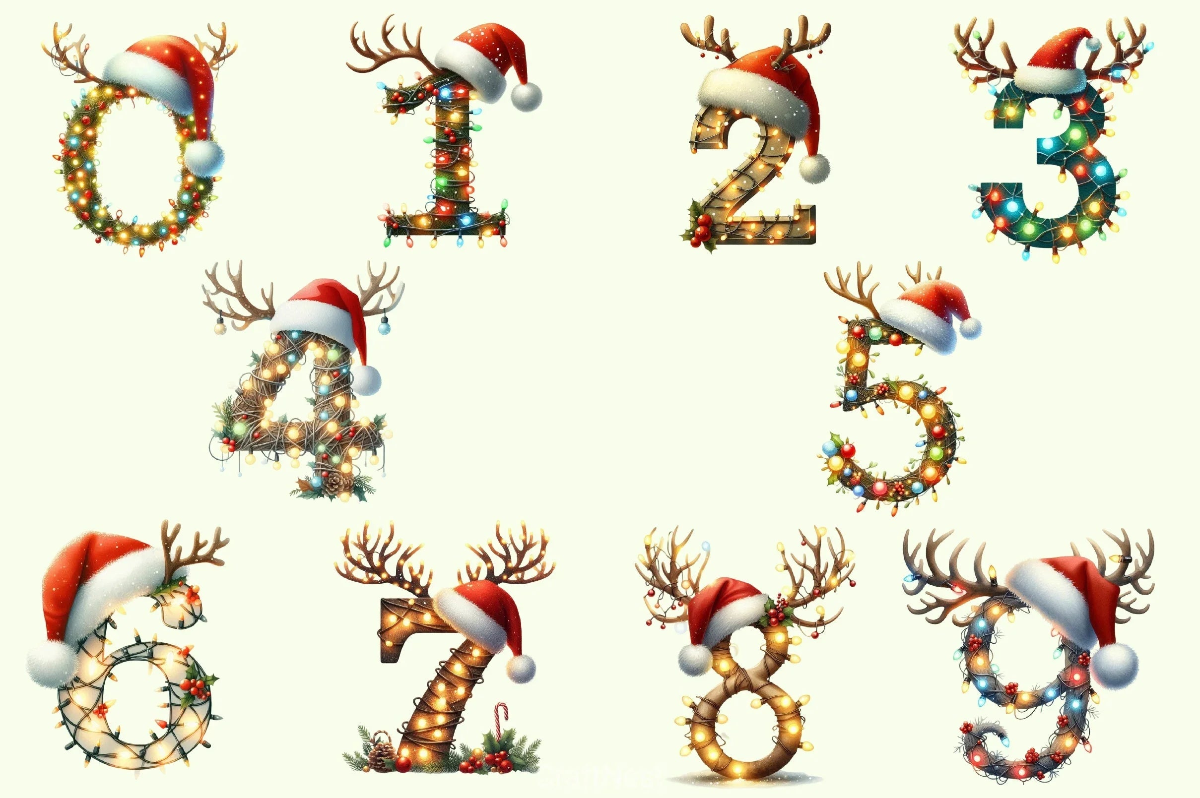 Christmas Alphabet Clipart Bundle - CraftNest - Digital Crafting and Art