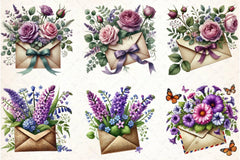 Spring Flowers & Envelope Clipart Bundle - CraftNest - Digital Crafting and Art