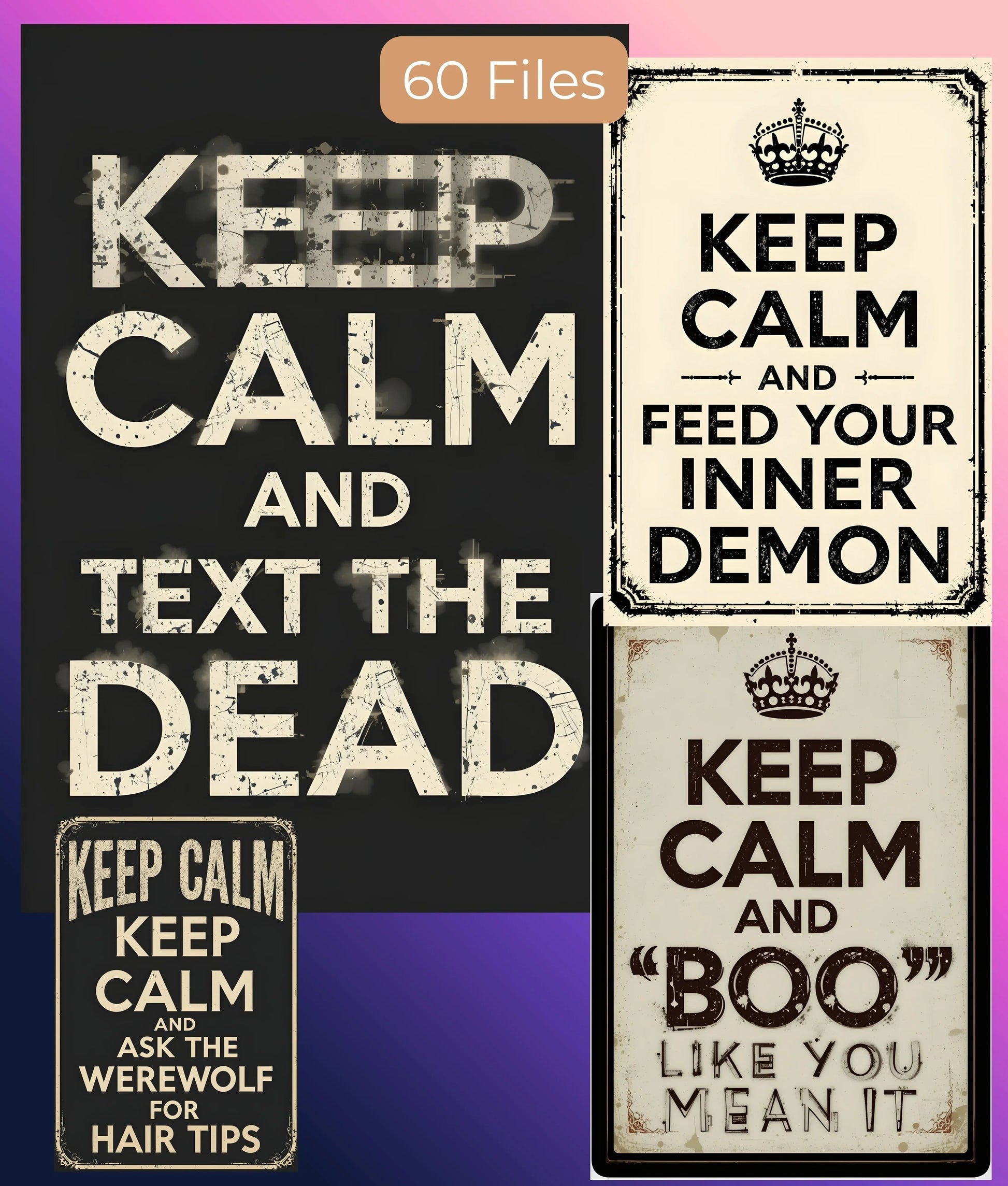 Halloween Wall Art Clipart Bundle - CraftNest - Digital Crafting and Art