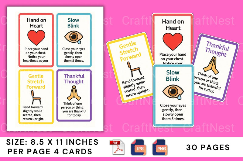 Stress Relief Flashcards for Relaxation - CraftNest - Digital Crafting and Art