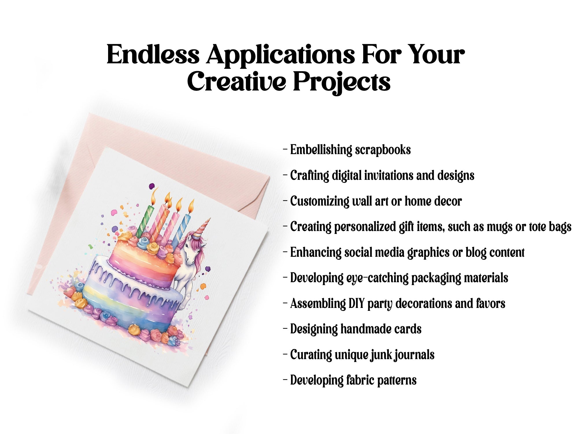 Unicorn Birthday Clipart - CraftNest