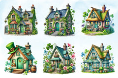 St. Patrick's Day House Clipart Bundle - CraftNest - Digital Crafting and Art