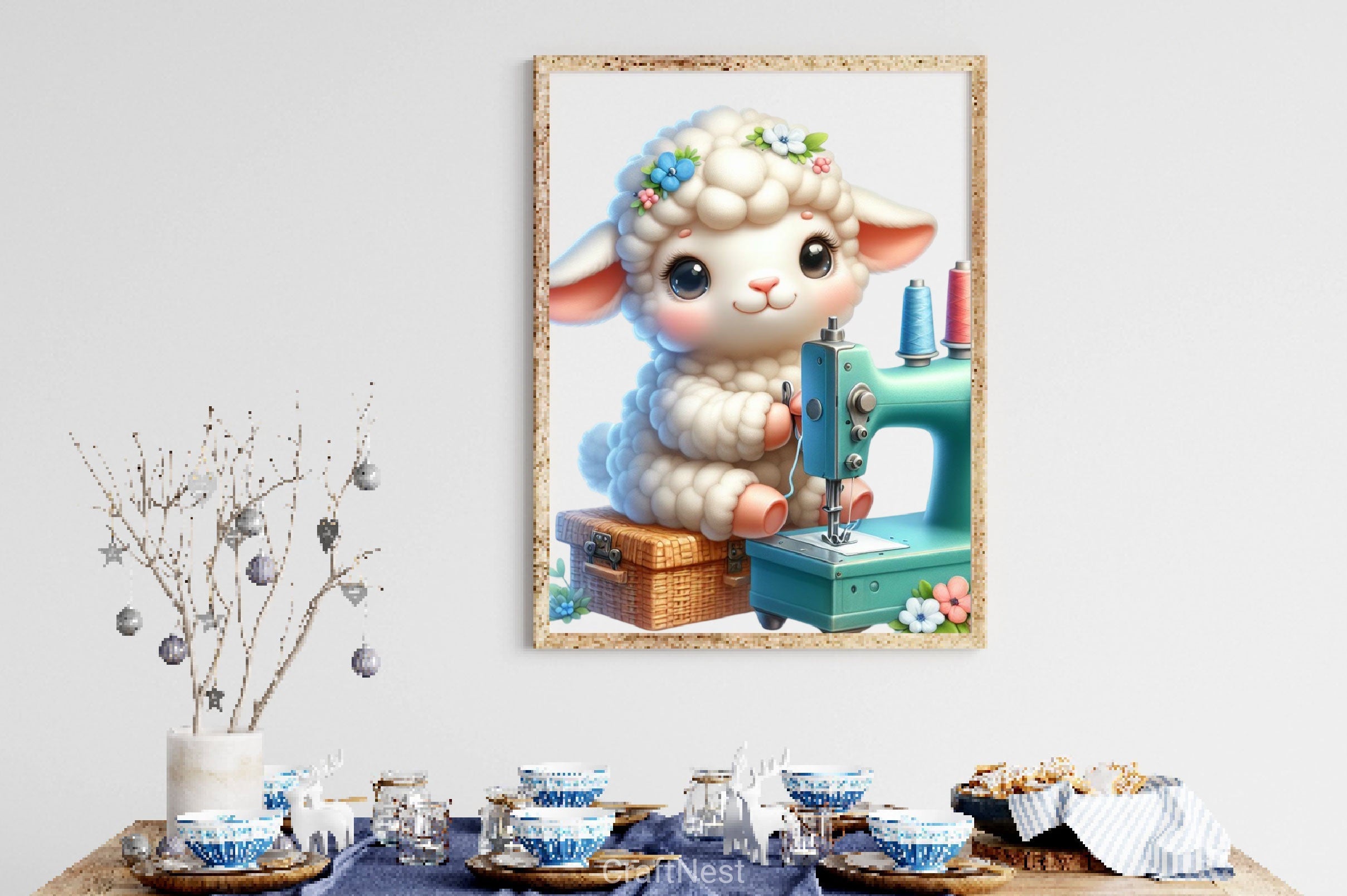 Cute Tailor Animals Clipart Bundle 2
