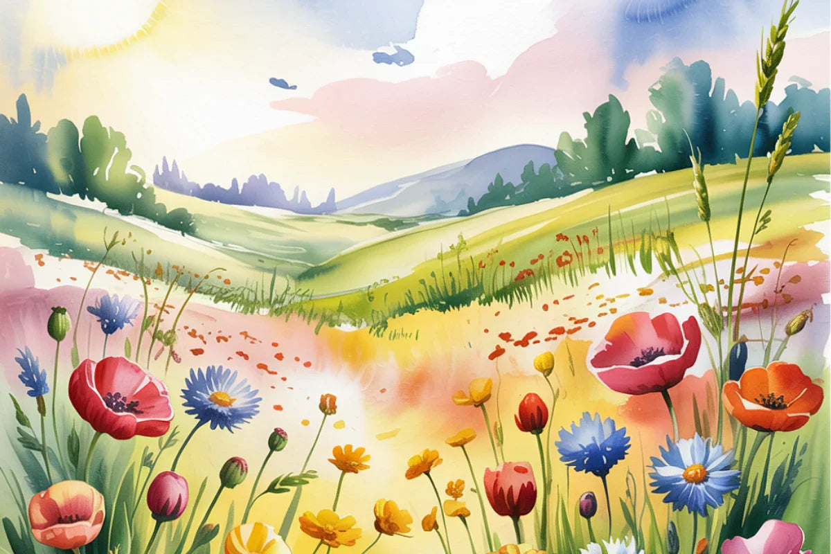 Summer Meadows Background Papers - CraftNest - Digital Crafting and Art