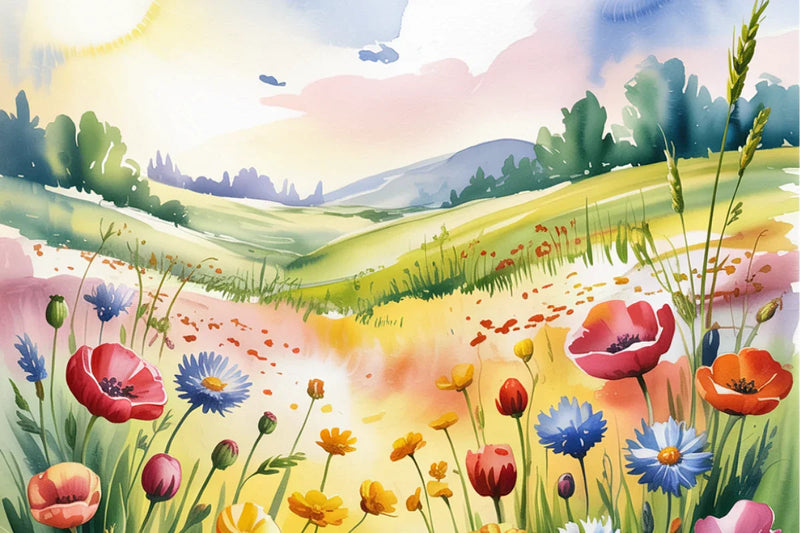 Summer Meadows Background Papers - CraftNest - Digital Crafting and Art