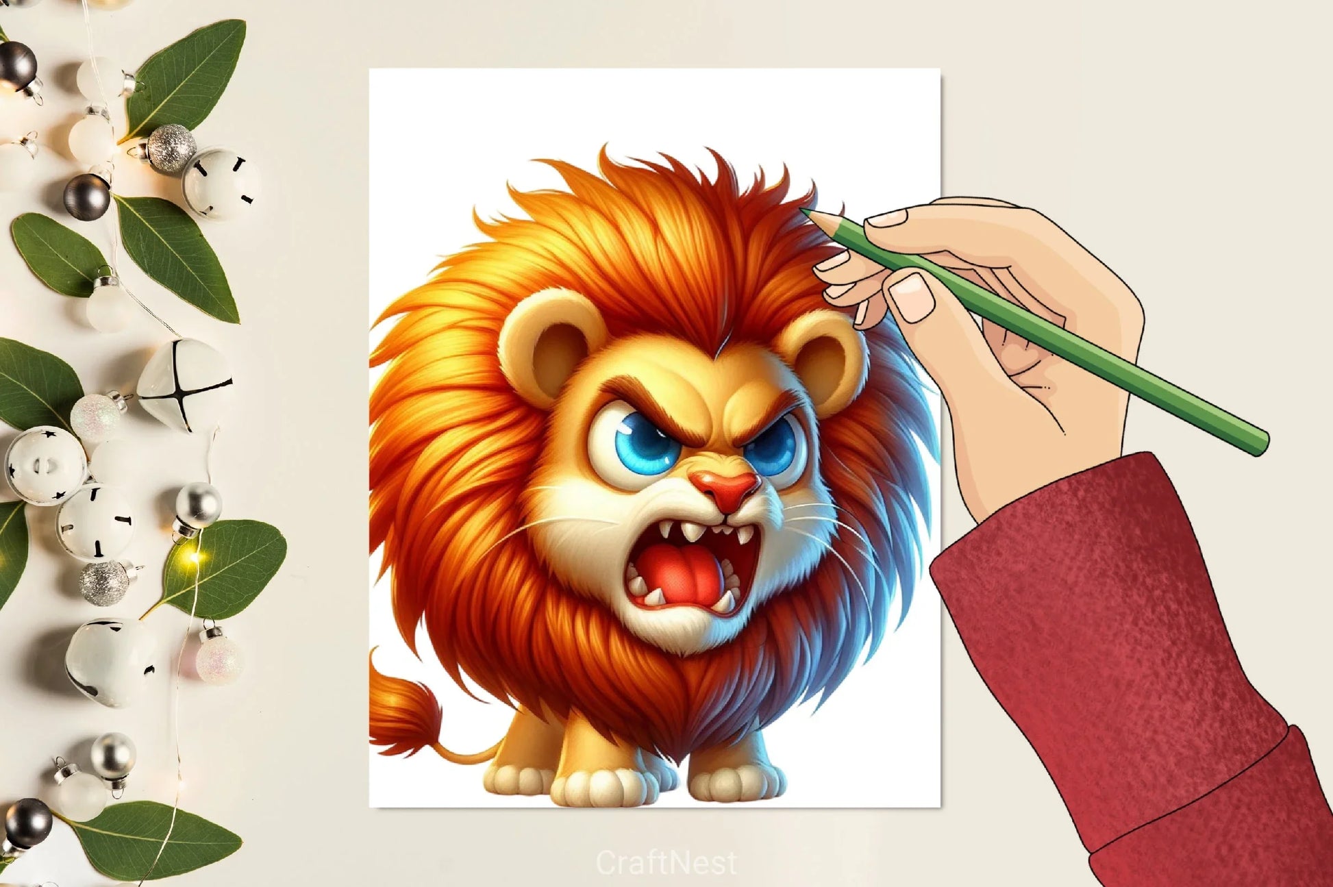 Angry Lion Clipart Bundle - CraftNest - Digital Crafting and Art