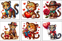 Valentine's Day Leopard Clipart Bundle - CraftNest - Digital Crafting and Art