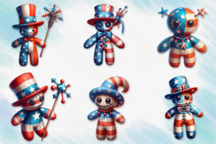 4Th Of July Voodoo Doll Clipart Bundle - CraftNest - Digital Crafting and Art