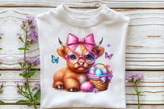 Easter Highland Cow Clipart Bundle 5 - CraftNest - Digital Crafting and Art