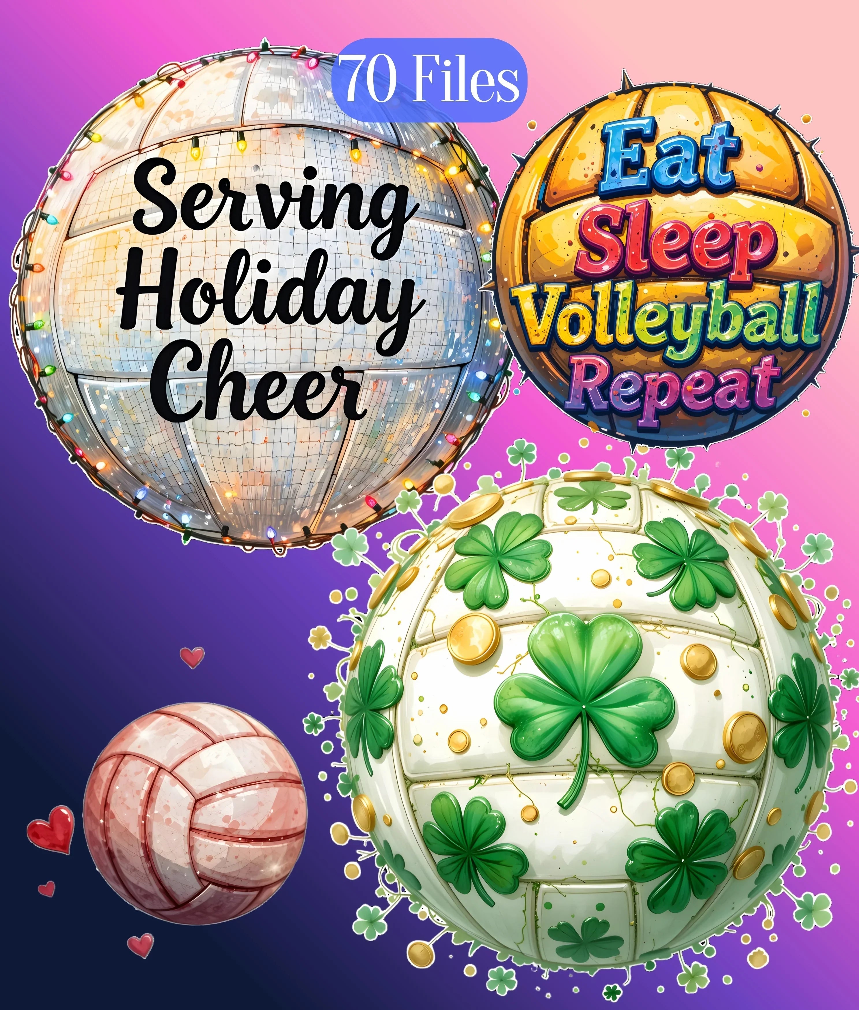 Volleyball Clipart Bundle - CraftNest - Digital Crafting and Art