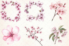Cherry Blossom Clipart Bundle - CraftNest - Digital Crafting and Art