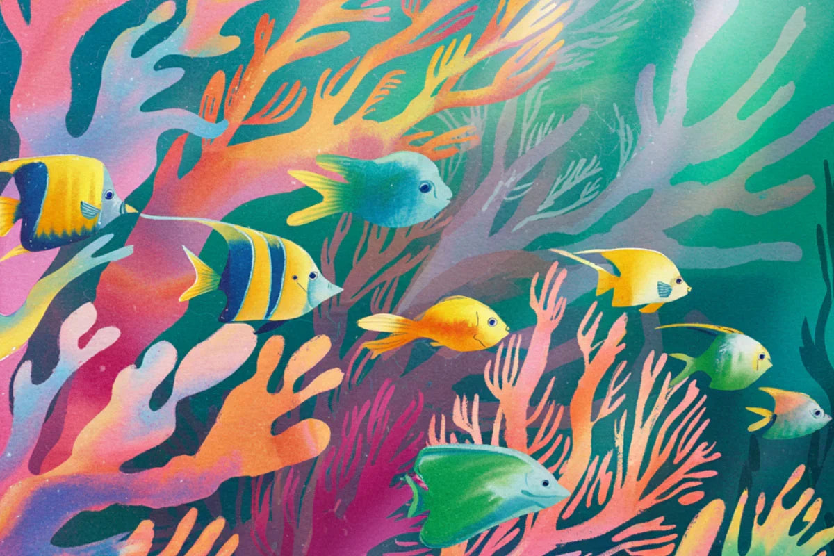 Coral Reef Background Papers - CraftNest - Digital Crafting and Art