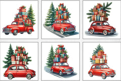 Christmas Cars Clipart Bundle - CraftNest - Digital Crafting and Art