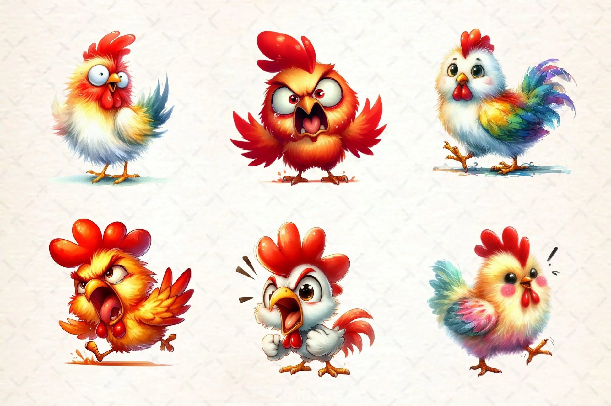 Funny Rooster Clipart Bundle - CraftNest - Digital Crafting and Art