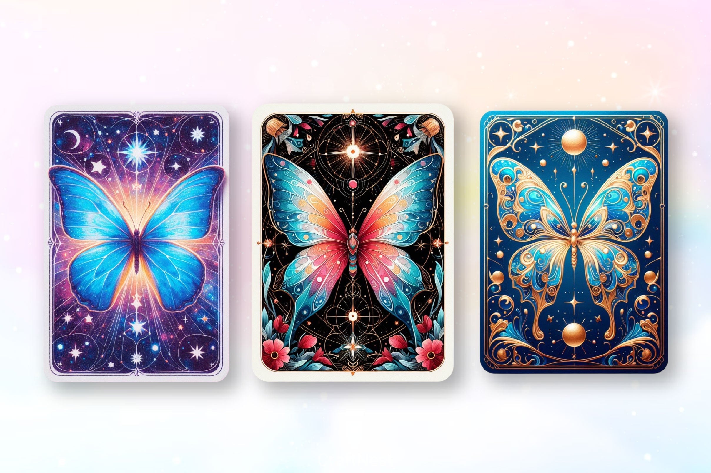 Butterfly Tarot Cards Clipart Bundle