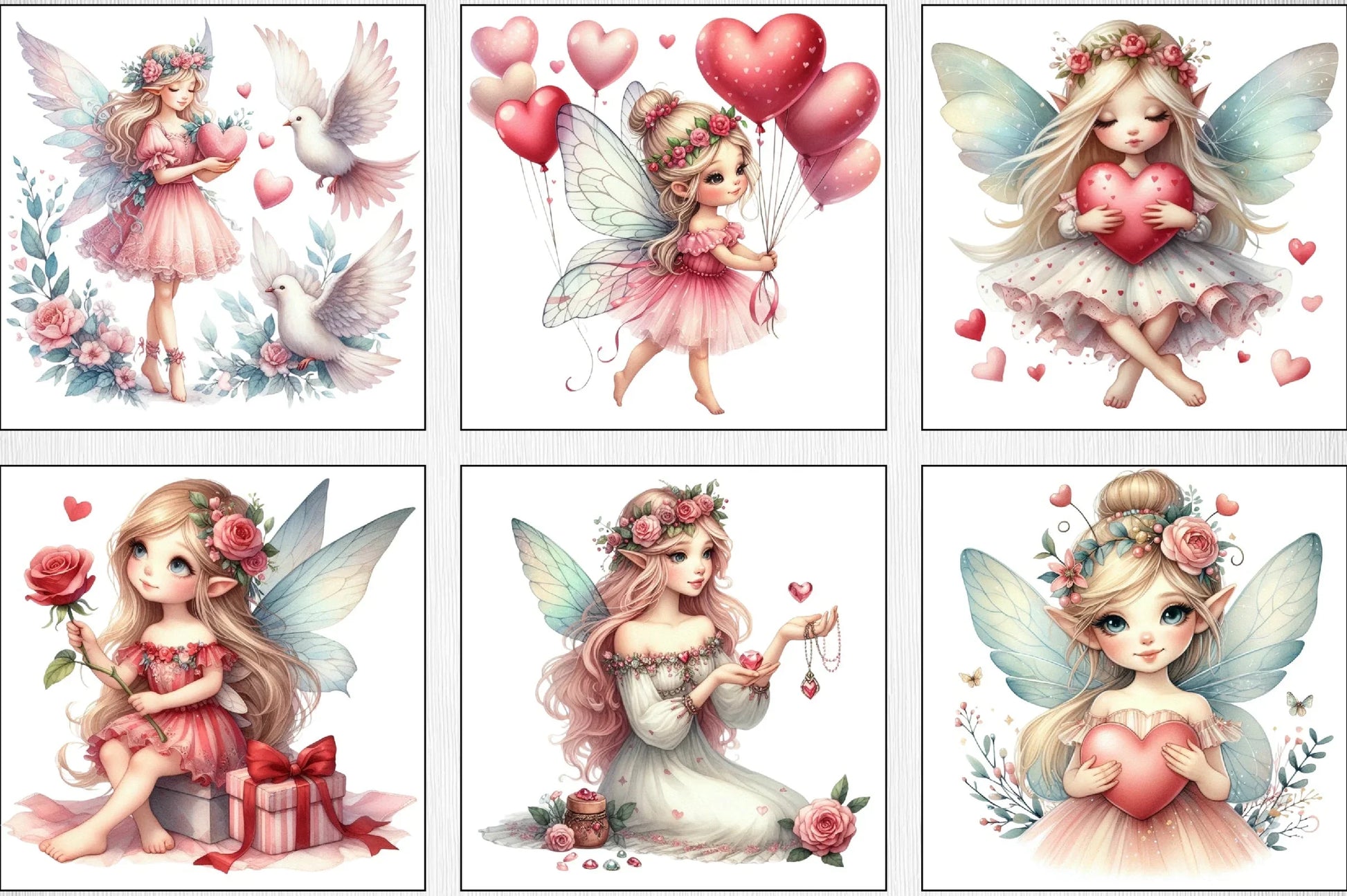 Valentine Fairy Girl Clipart Bundle - CraftNest - Digital Crafting and Art