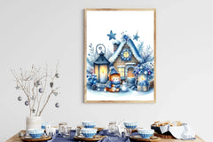 Blue Christmas Clipart Bundle 3 - CraftNest - Digital Crafting and Art