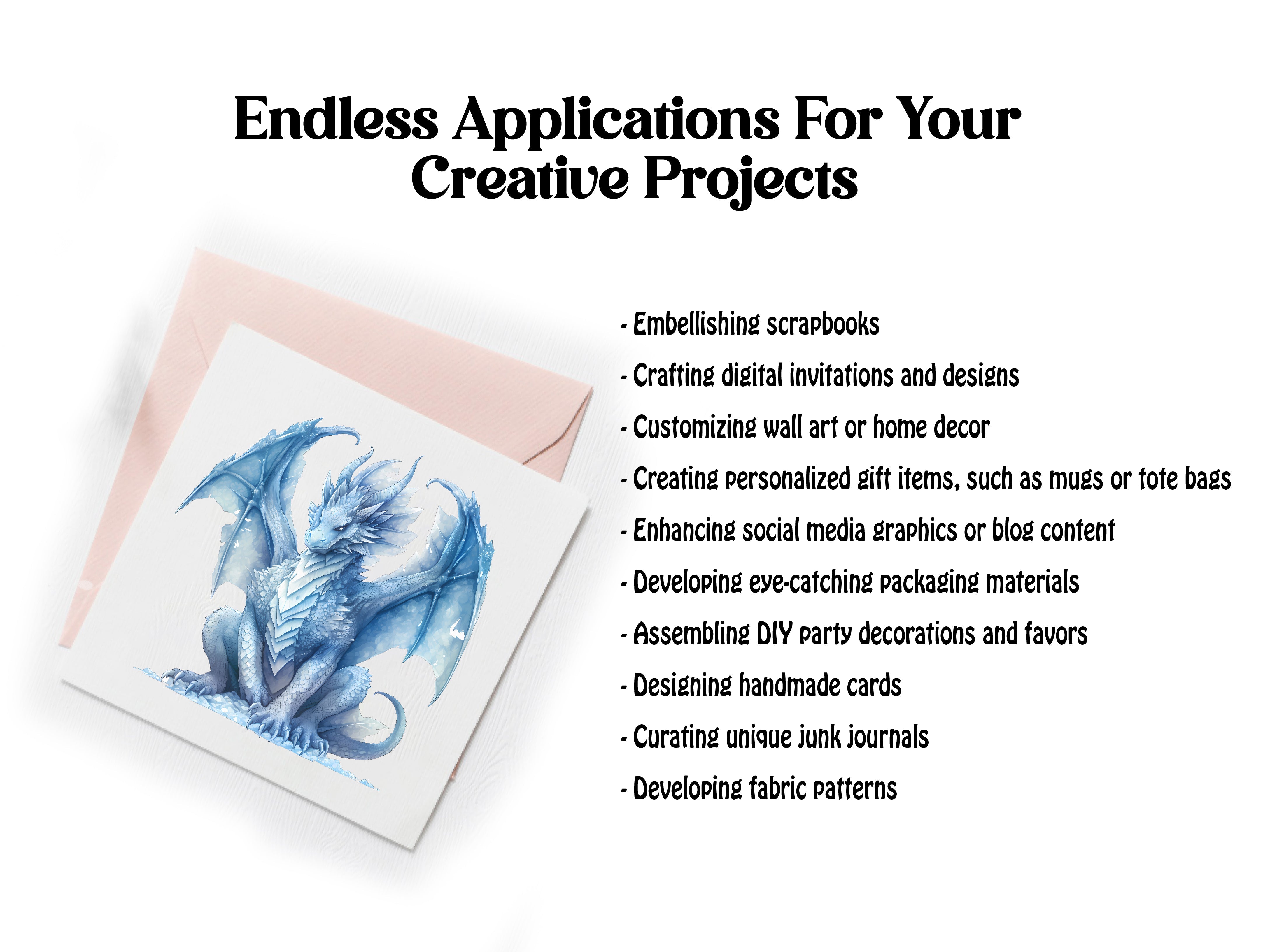 Ice Dragon Clipart - CraftNest