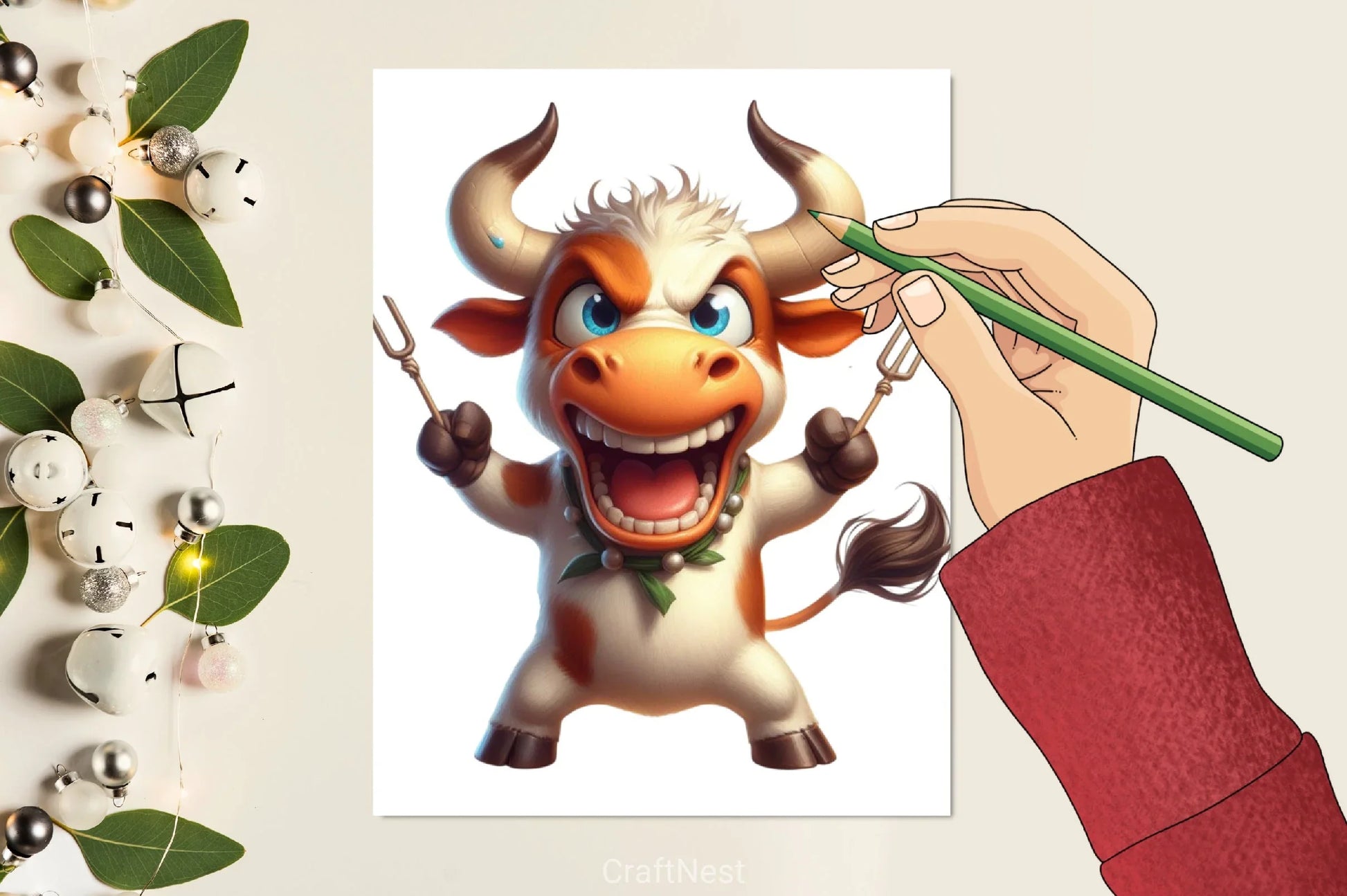 Angry Cow Clipart Bundle - CraftNest - Digital Crafting and Art