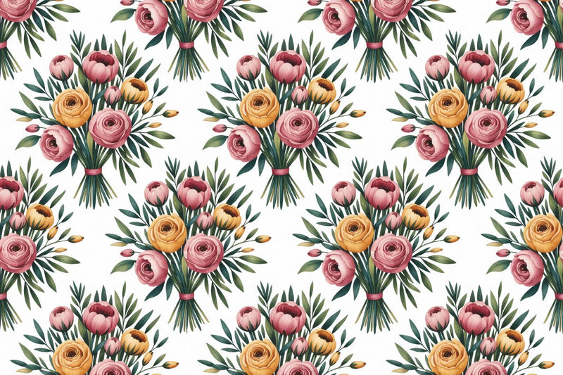 Wedding Blooms Seamless Papers - CraftNest - Digital Crafting and Art