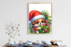 Christmas Peeking Dog Clipart Bundle - CraftNest - Digital Crafting and Art