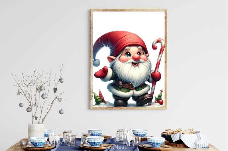 Christmas Retro Gnome Clipart Bundle - CraftNest - Digital Crafting and Art