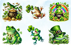 St. Patrick's Frog Clipart Bundle - CraftNest - Digital Crafting and Art