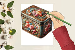 Vintage Tin Clipart Bundle - CraftNest - Digital Crafting and Art