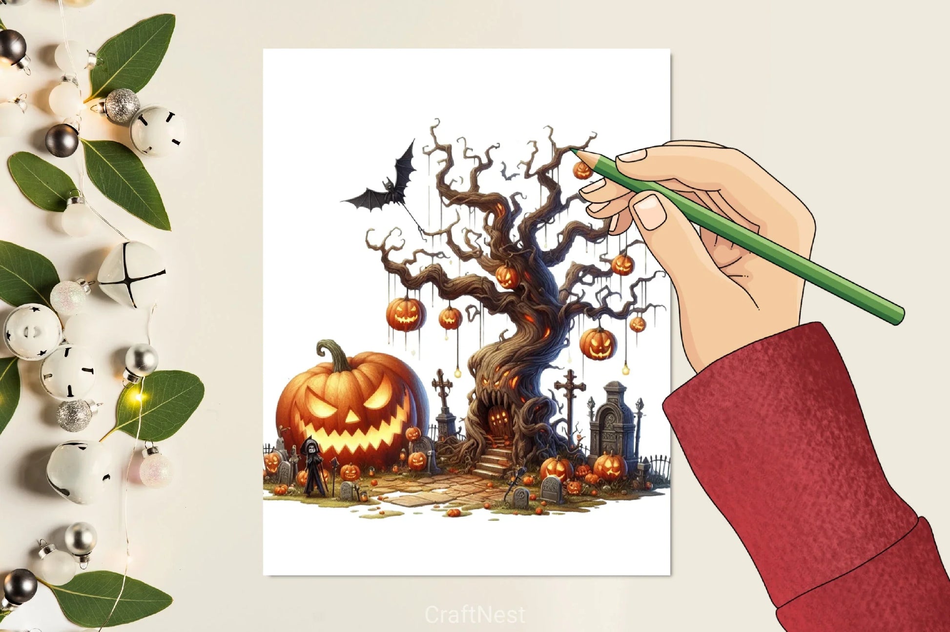 Halloween Tree Clipart Bundle 1 - CraftNest - Digital Crafting and Art