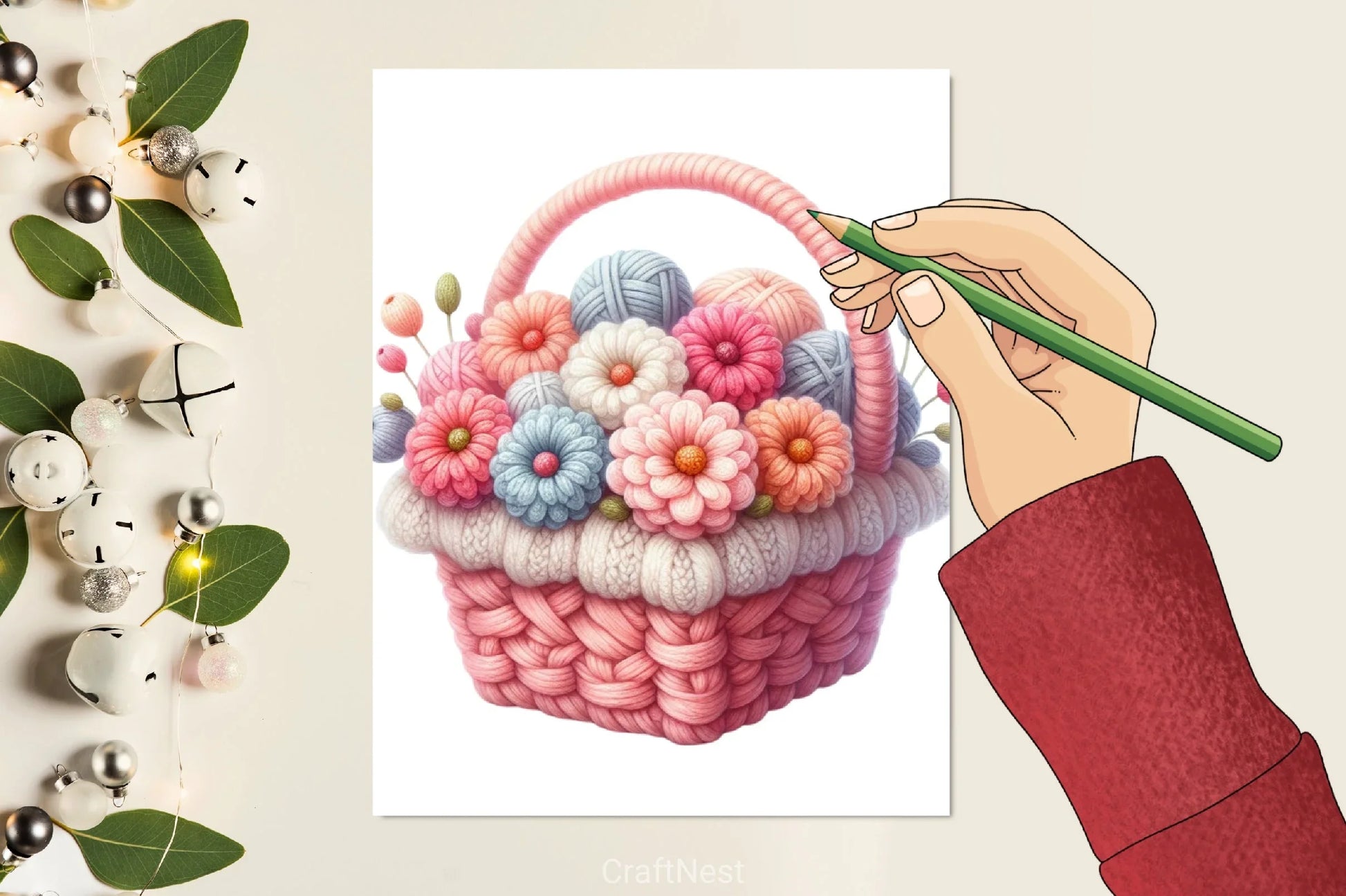 Knitting Basket Clipart Bundle - CraftNest - Digital Crafting and Art