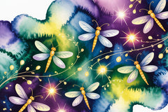Fireflies & Night Glow Background Papers - CraftNest - Digital Crafting and Art