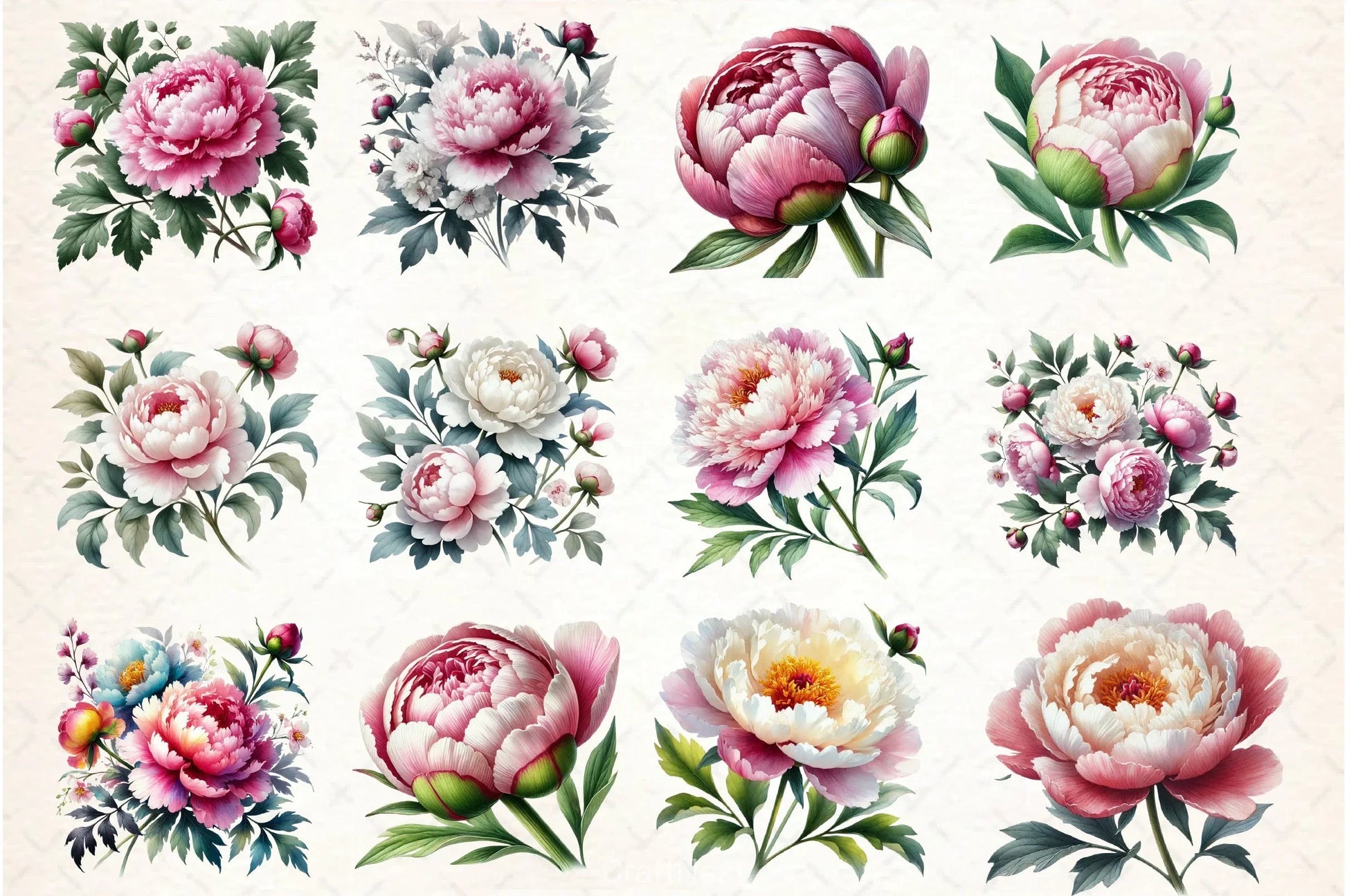 Peonies Clipart Bundle - CraftNest - Digital Crafting and Art