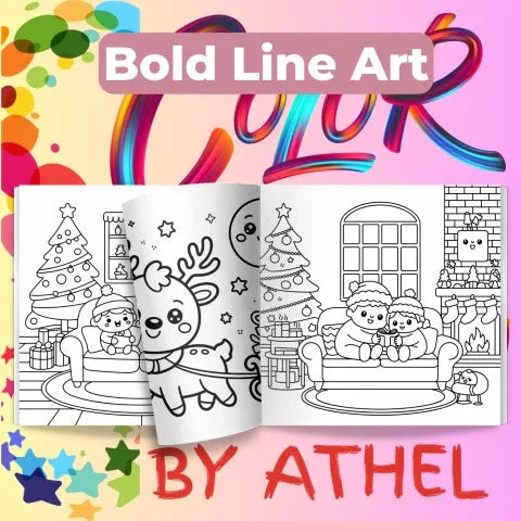 Whimsical Christmas Coloring Books Bundle - CraftNest - Digital Crafting and Art