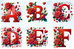 Valentine's Letters Clipart Bundle - CraftNest - Digital Crafting and Art