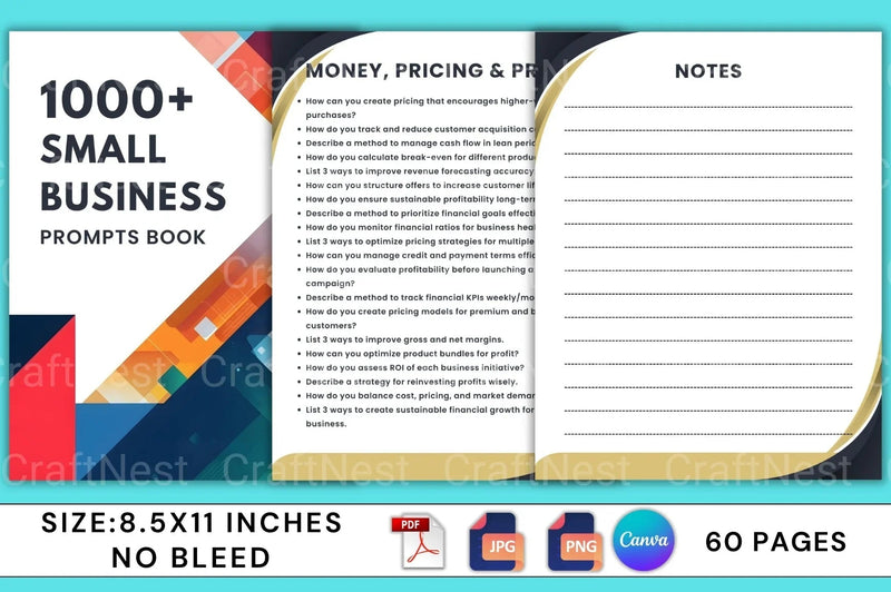 Small Business Prompts Book for Entrepreneurs - CraftNest - Digital Crafting and Art