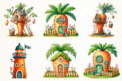 Easter Carrot House Clipart Bundle 1 - CraftNest - Digital Crafting and Art