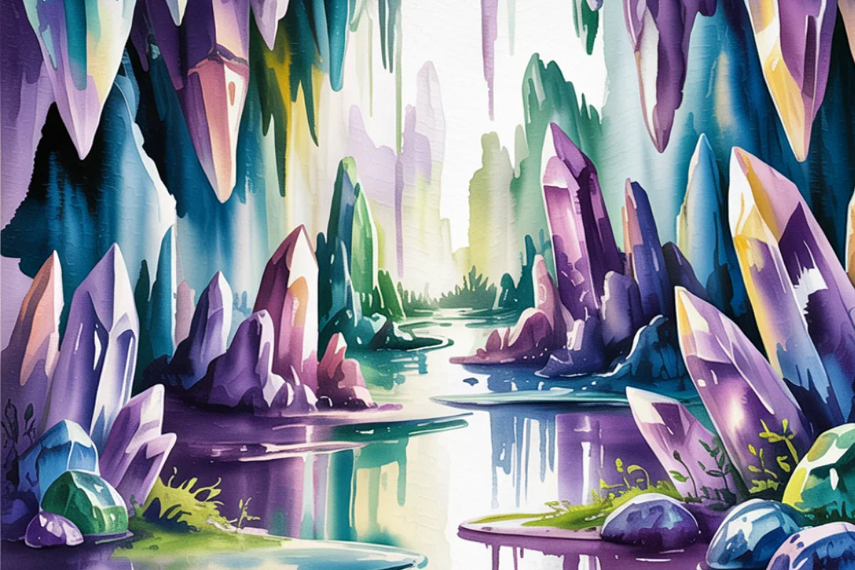 Crystal Caverns Background Papers - CraftNest - Digital Crafting and Art