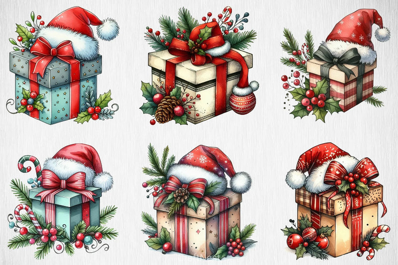 Christmas Gift Box Clipart Bundle - CraftNest - Digital Crafting and Art