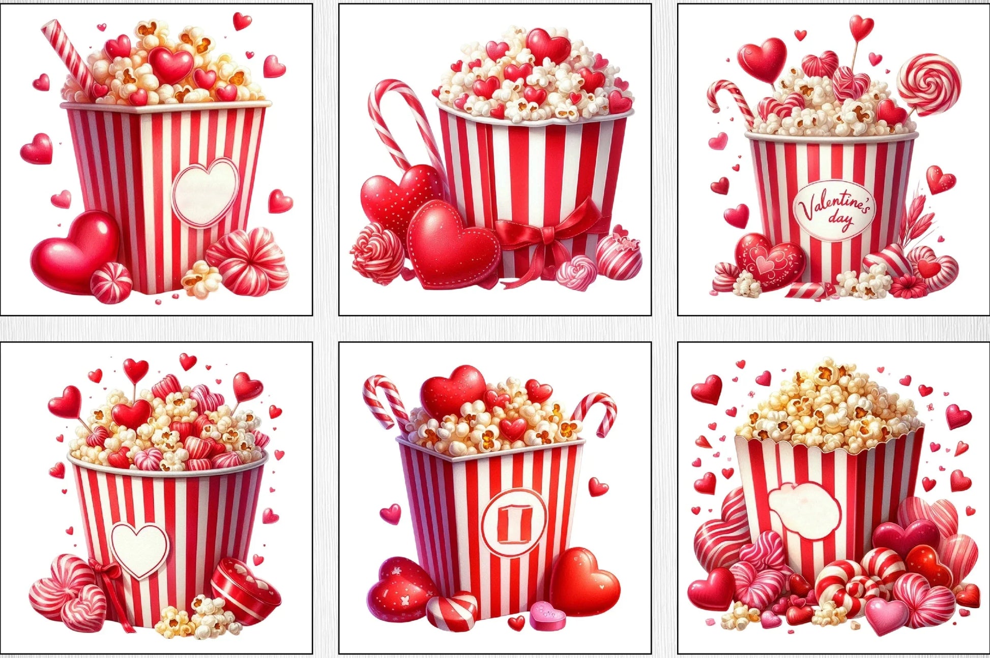 Valentine's Popcorn Clipart Bundle - CraftNest - Digital Crafting and Art