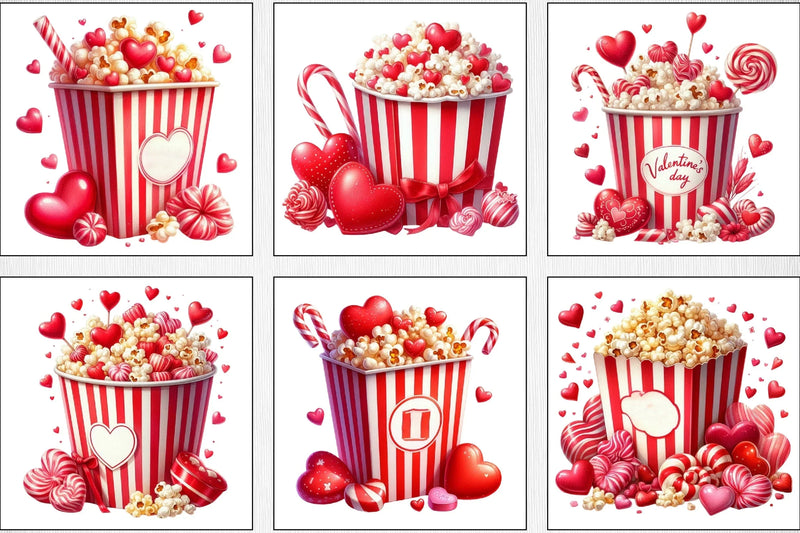Valentine's Popcorn Clipart Bundle - CraftNest - Digital Crafting and Art