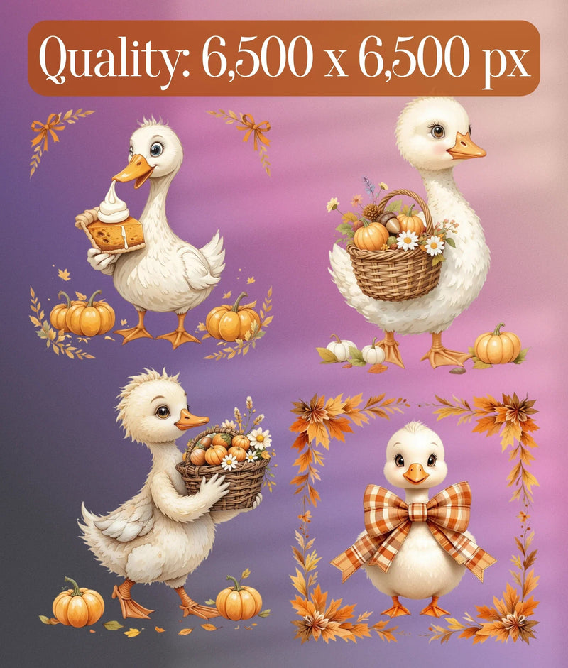 Autumn Goose Clipart Bundle - CraftNest - Digital Crafting and Art