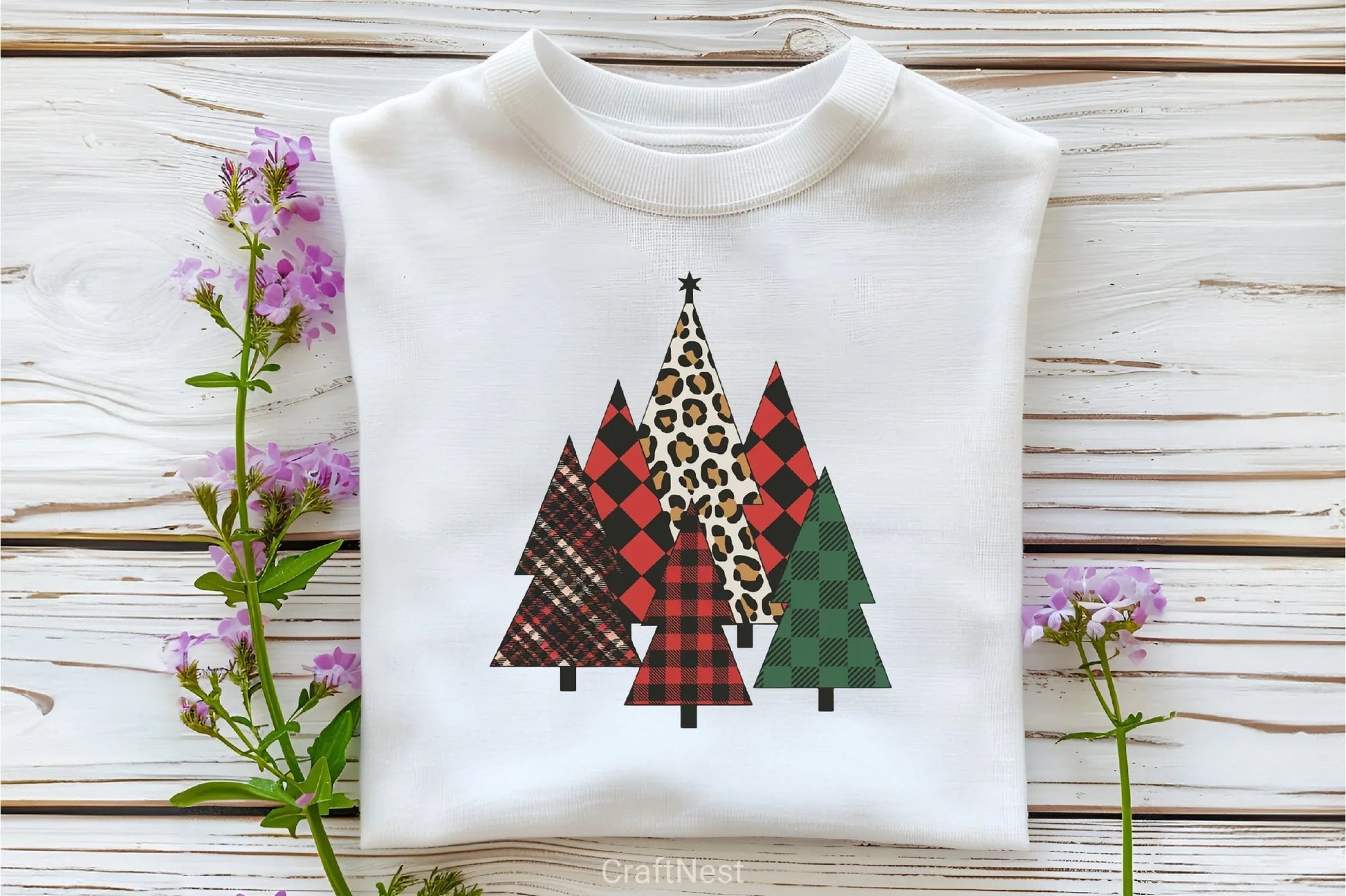 Christmas Tree Buffalo Plaid Clipart Bundle - CraftNest - Digital Crafting and Art