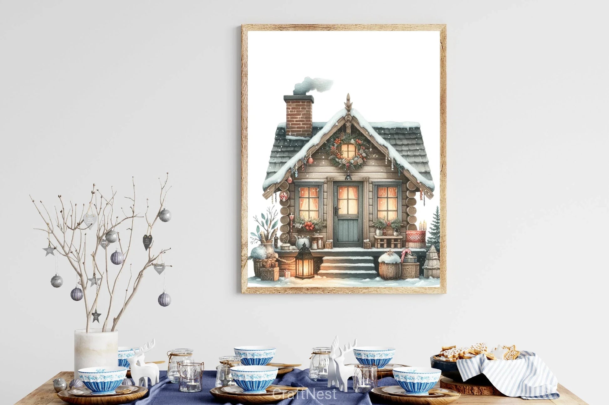 Cozy Nordic House Christmas Clipart Bundle - CraftNest - Digital Crafting and Art