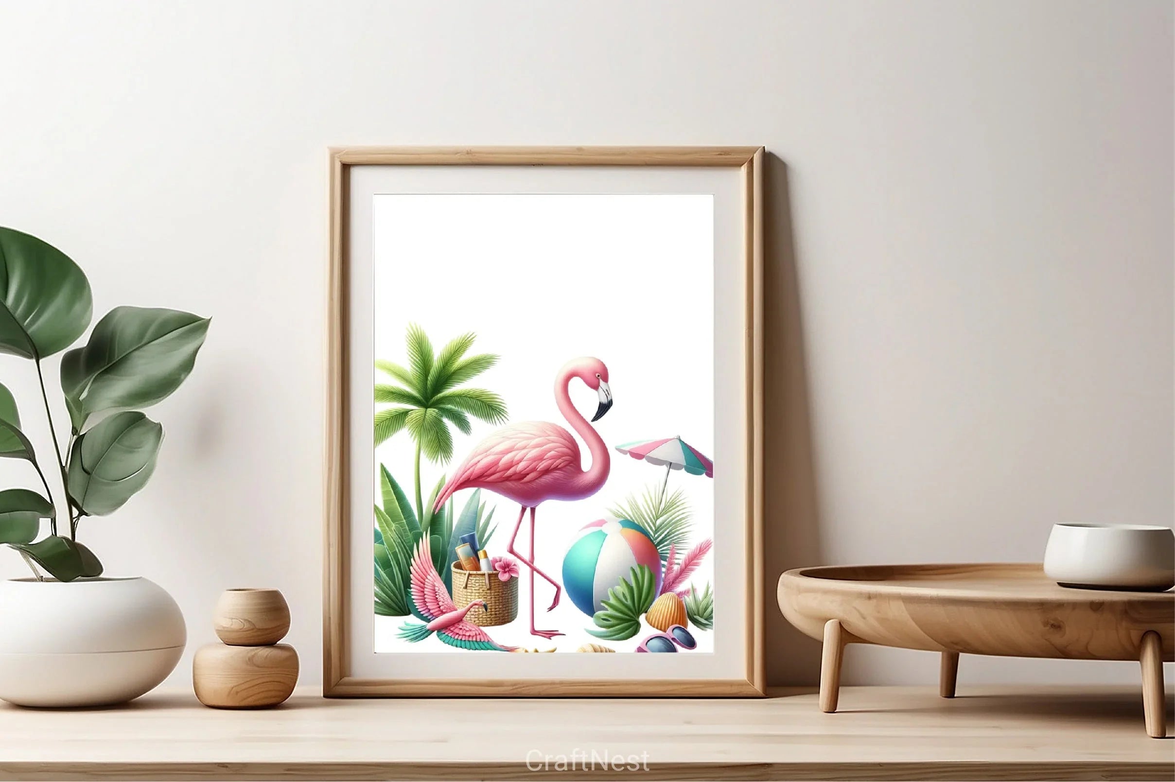 Summer Flamingo Clipart Bundle - CraftNest - Digital Crafting and Art