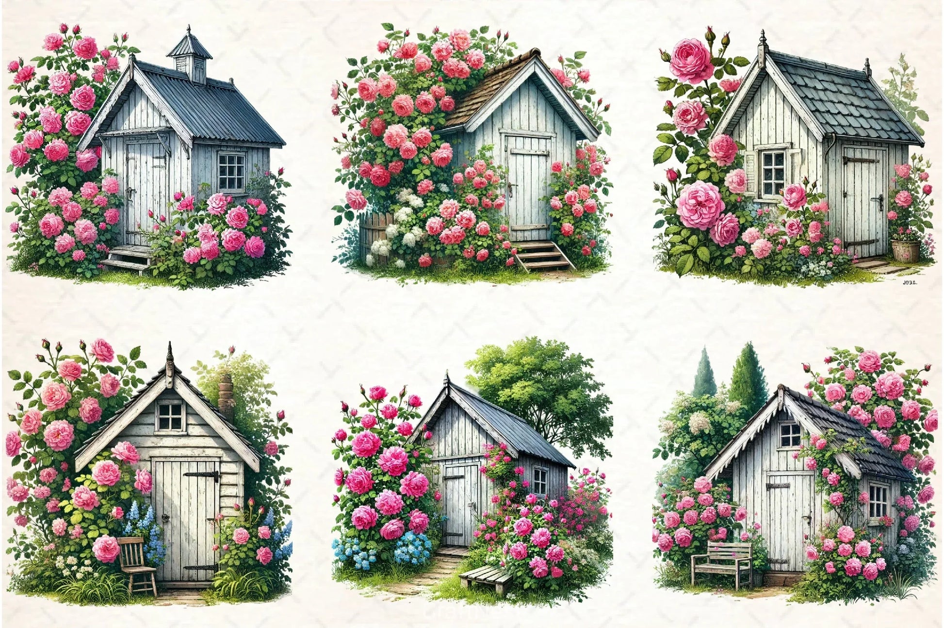 Spring Garden Shed Clipart Bundle - CraftNest - Digital Crafting and Art