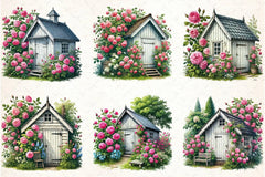 Spring Garden Shed Clipart Bundle - CraftNest - Digital Crafting and Art