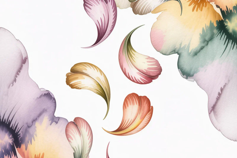 Falling Petals Background Papers - CraftNest - Digital Crafting and Art